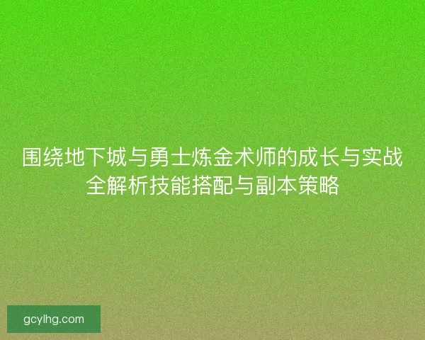 围绕地下城与勇士炼金术师的成长与实战全解析技能搭配与副本策略